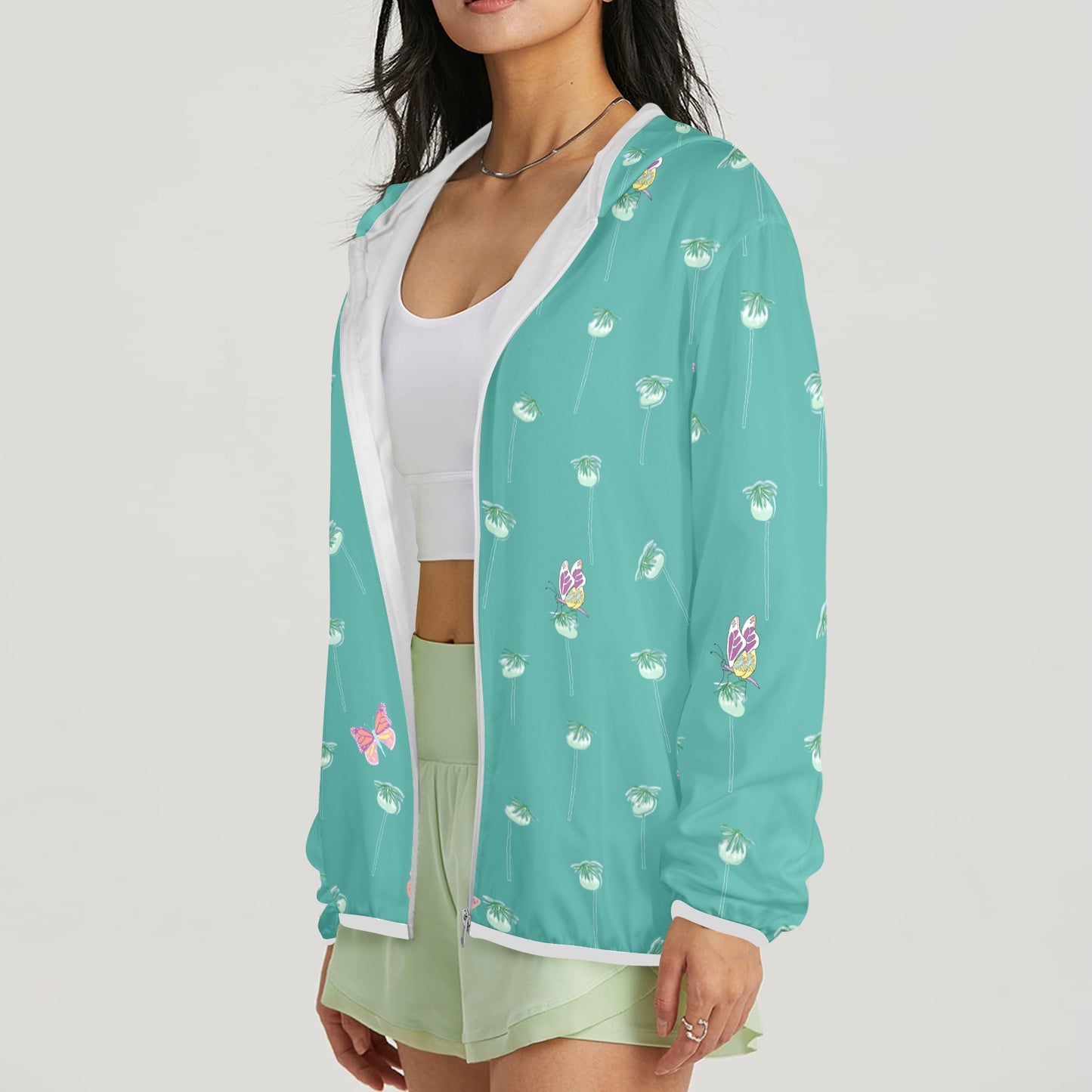 Women's Butterflies on seedpods Sun Hoodie