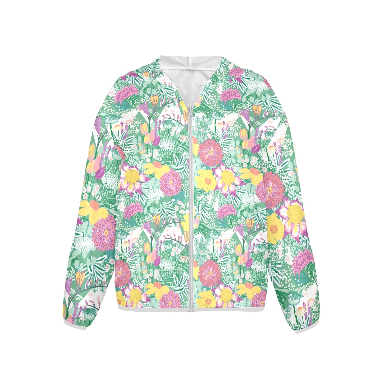 Spring Flower Bouquet zip hoodie.
