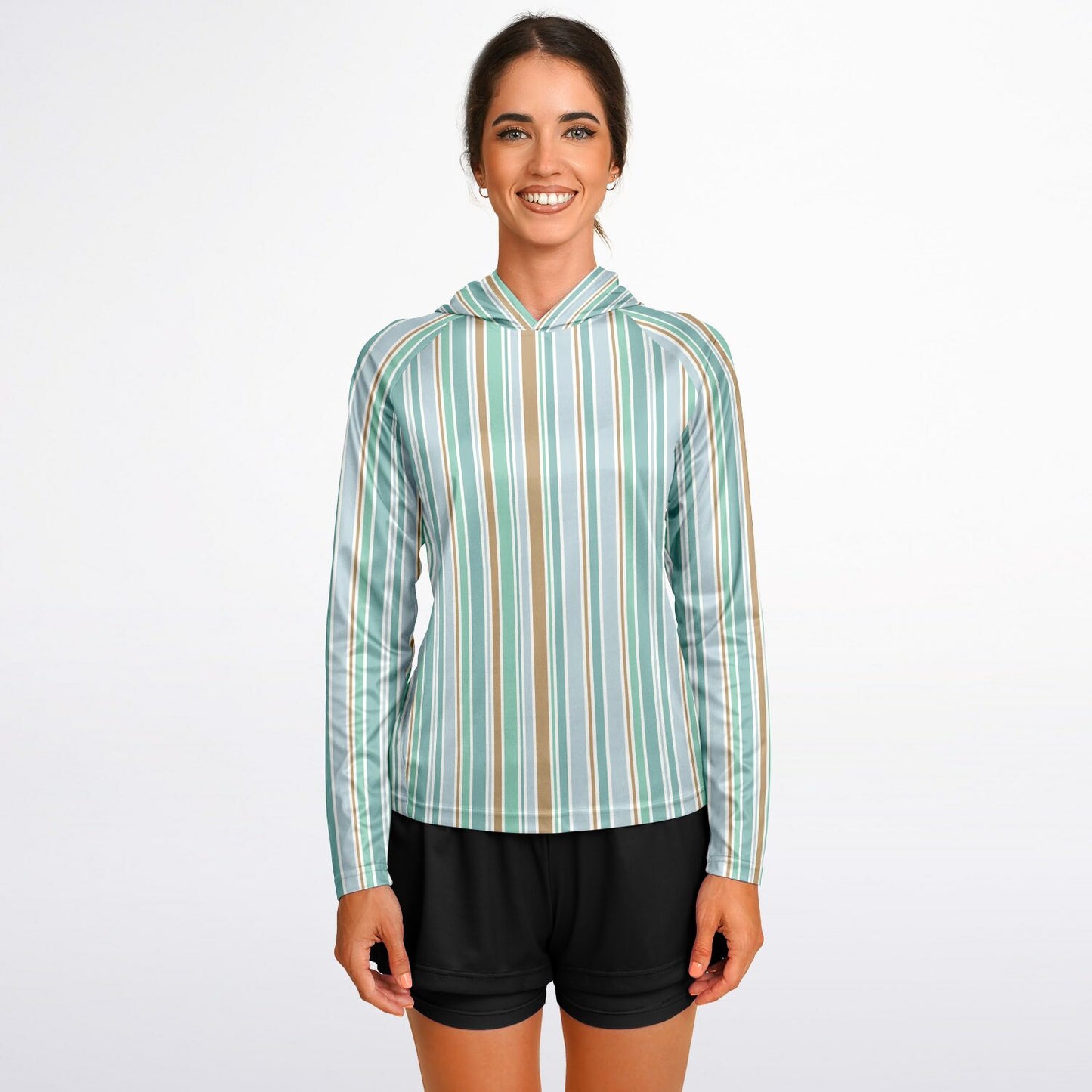 UPF 40+ Salty and Sunkissed beach stripe Sun Hoodie