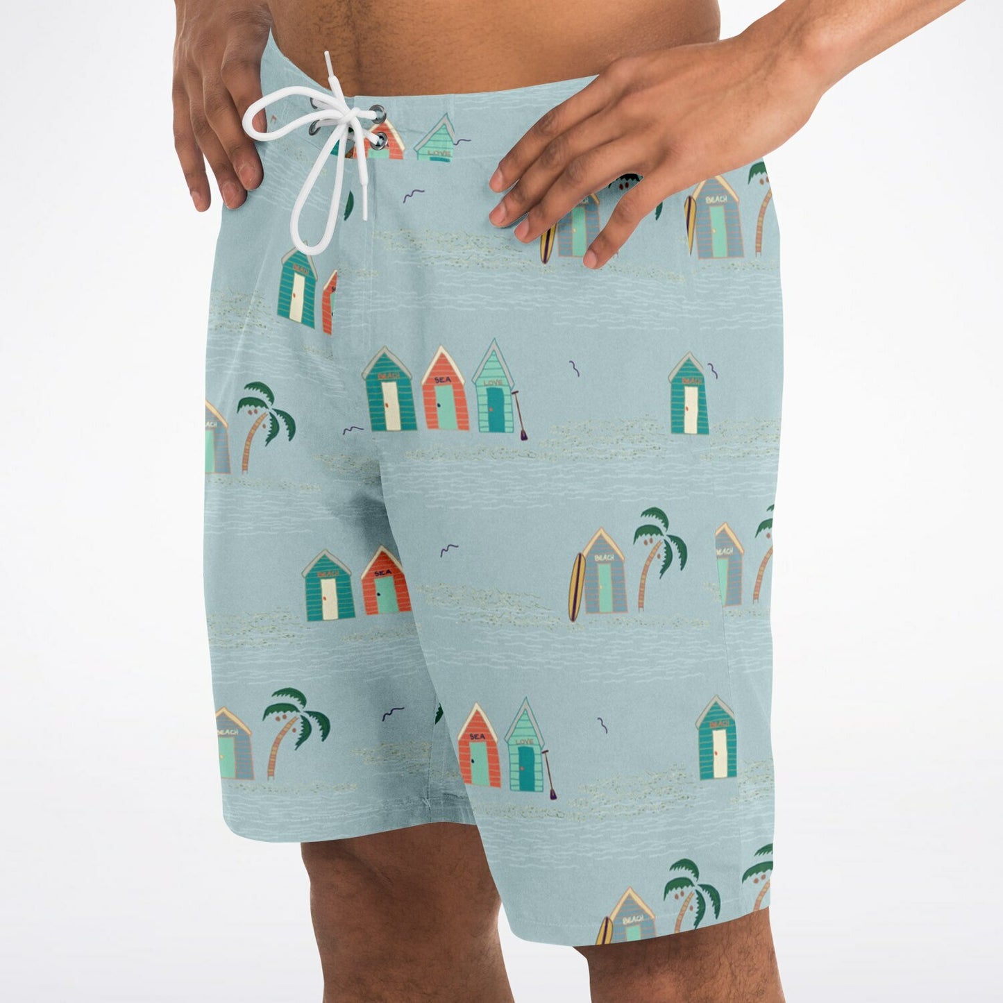 Men's Salty Beach Huts board shorts
