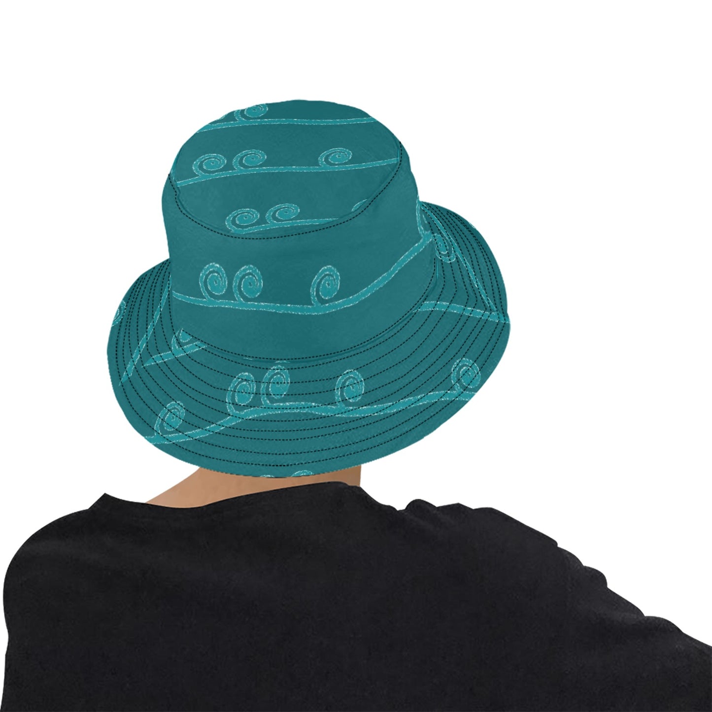Curly ocean waves Bucket Hat