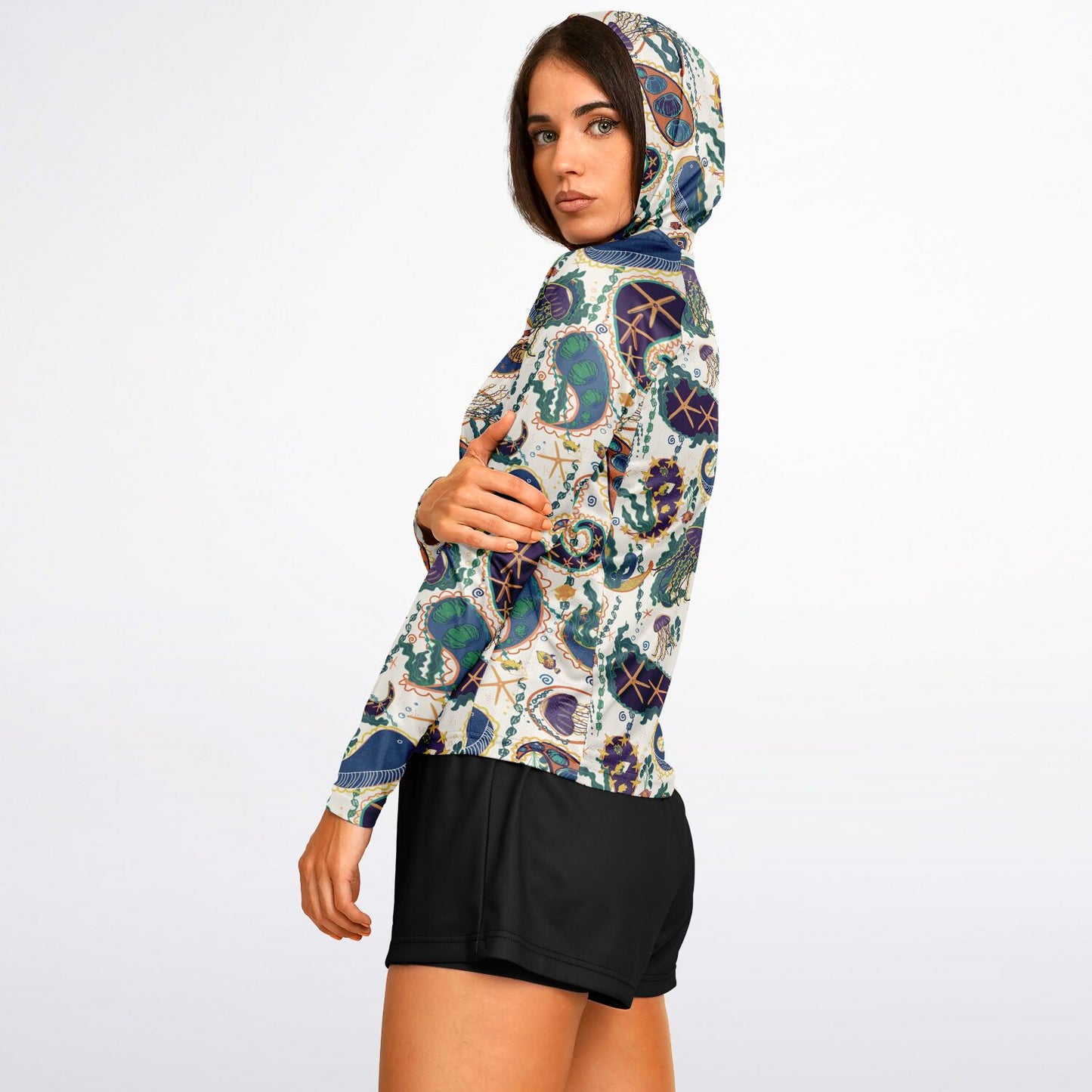 Ocean Twilight Paisley UPF 40+ Sun Hoodie