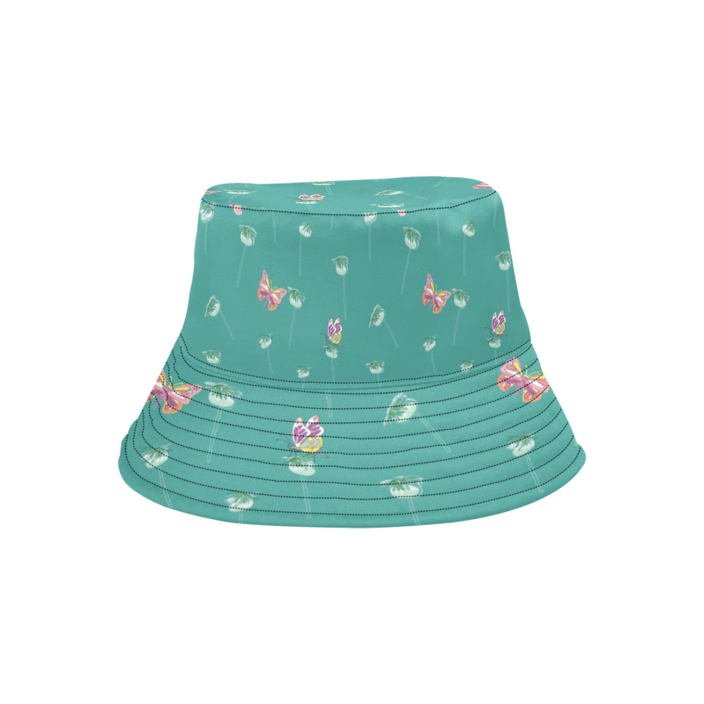 butterflies and seedpods bucket hat front