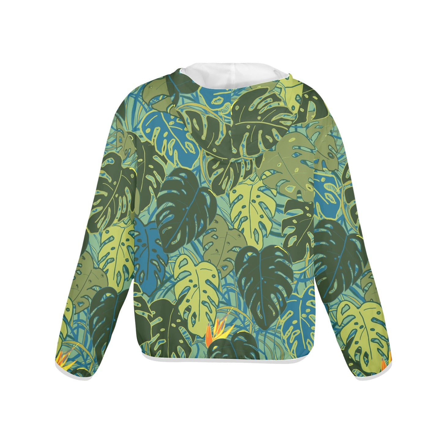 Tropical canopy zip hoodie.