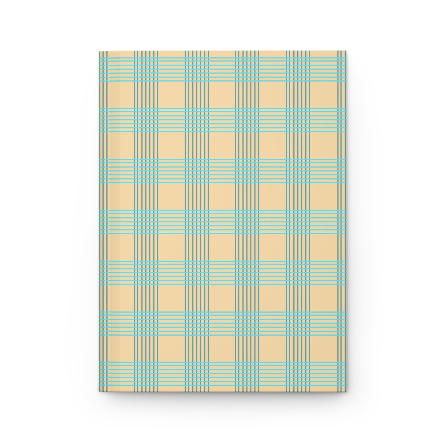 Checkered Journal Hardcover Matte, Blue and Beige Design