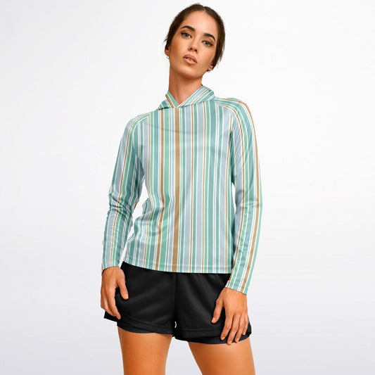 UPF 40+  Salty and Sunkissed beach stripe Sun Hoodie