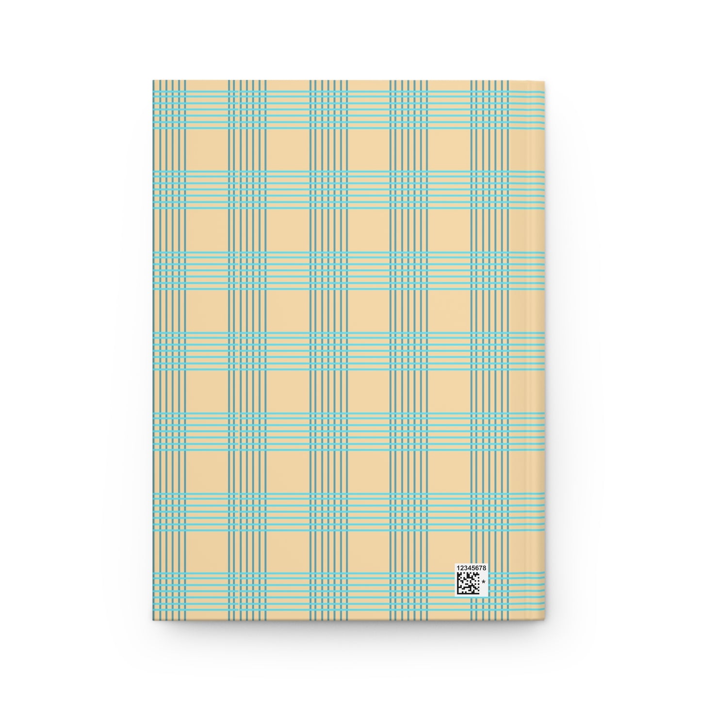 Checkered Journal Hardcover Matte, Blue and Beige Design