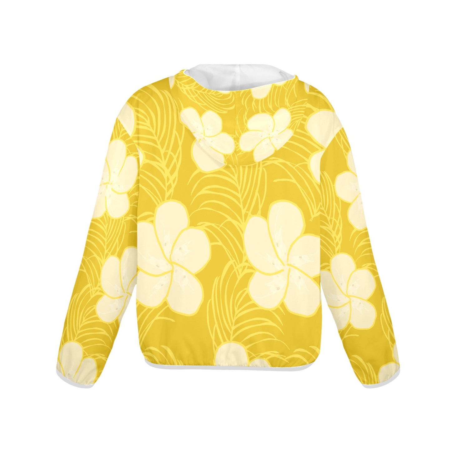 Tropical frangipani zip hoodie