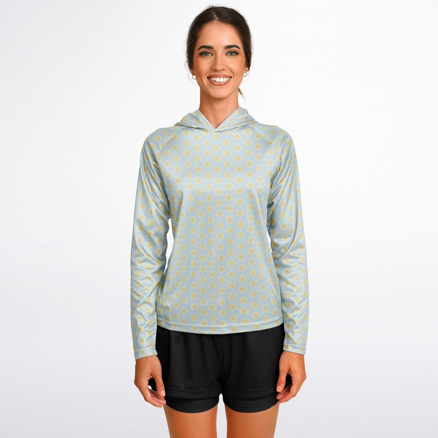 Women's Salty & Sun Kissed Frangipani UPF 40+ Sun hoodie.