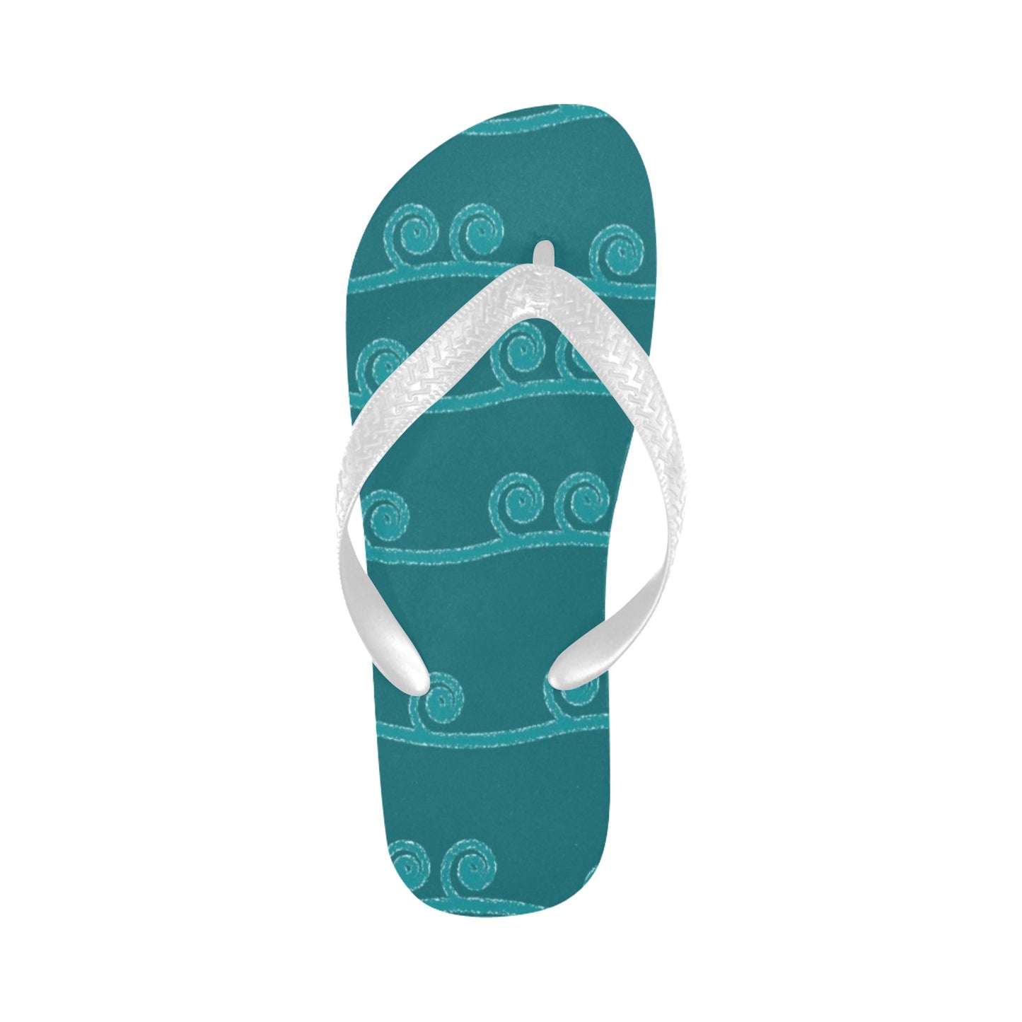 left flip flop with a range of under water sealife
