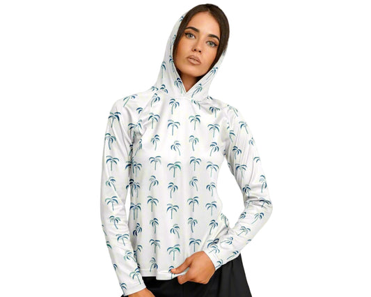 Women's Sunkissed Palms UPF 40+ Sun Hoodie.